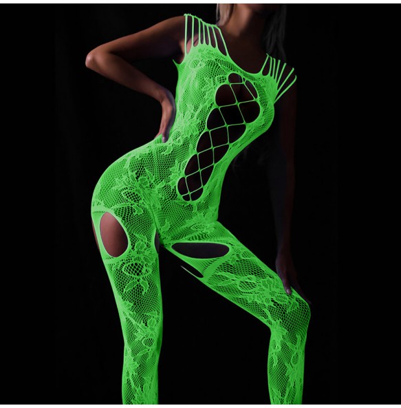 FEE ET MOI - Glow In The Dark Fishnet Bodystocking Dress (7481)